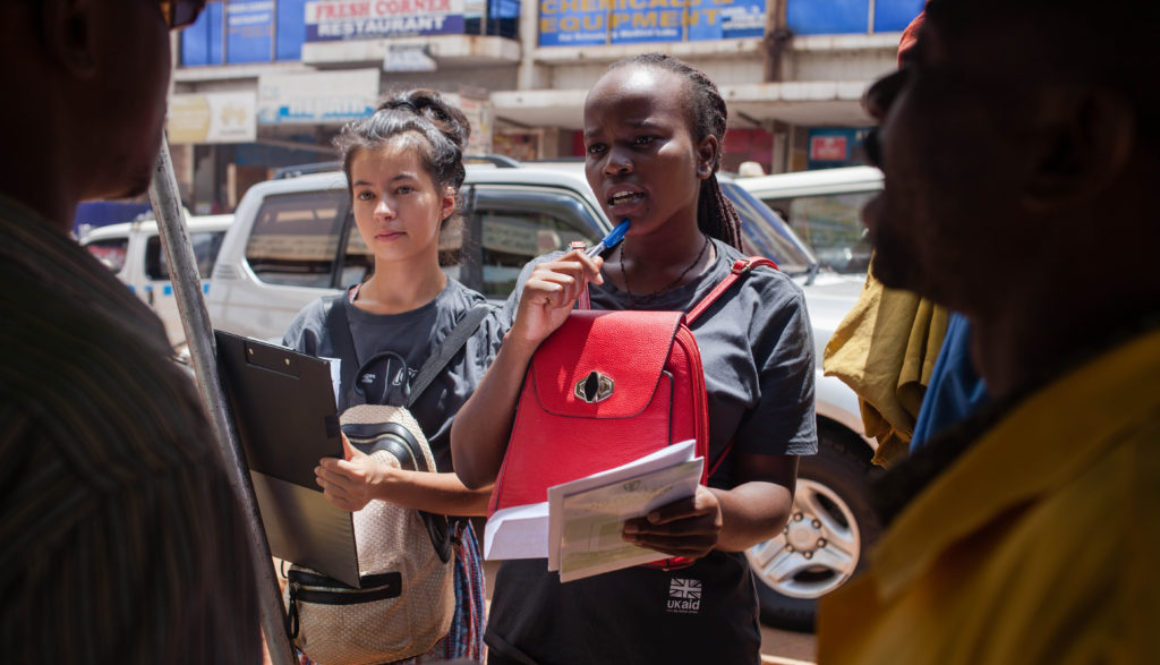 Volunteers during their overseas placement with Challenges Worldwide in Uganda